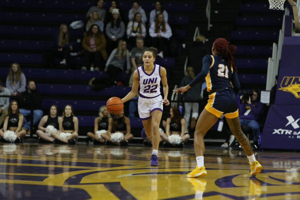 Taryn Wharton brings the ball up the field for the Panthers. The Panthers
had a key victory in their game against Murray State.