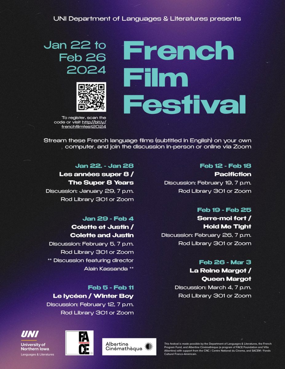 El Festival de Cine Francés empezará el 29 de enero y termina el 3 de marzo y presentará 6 películas en total. El próximo día habrá una charla híbrida en Zoom y en la Biblioteca Rod.
