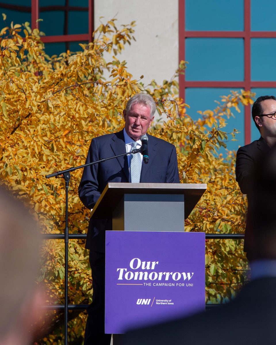 UNI alum David Wilson from the class of 1970 pledged $25 million to the College of Business on Oct. 20, 2023. Wilsons donation is the largest single gift in UNIs history.