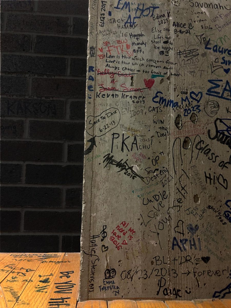 Just over a week ago, a post to the anonymous social media platform
Yik Yak showed that a homophobic slur had been engraved into a bench
in Maucker Union. The Northern Iowan obtained its own photos of the vandalism, but elected to not publish them to abide with its editorial standards.