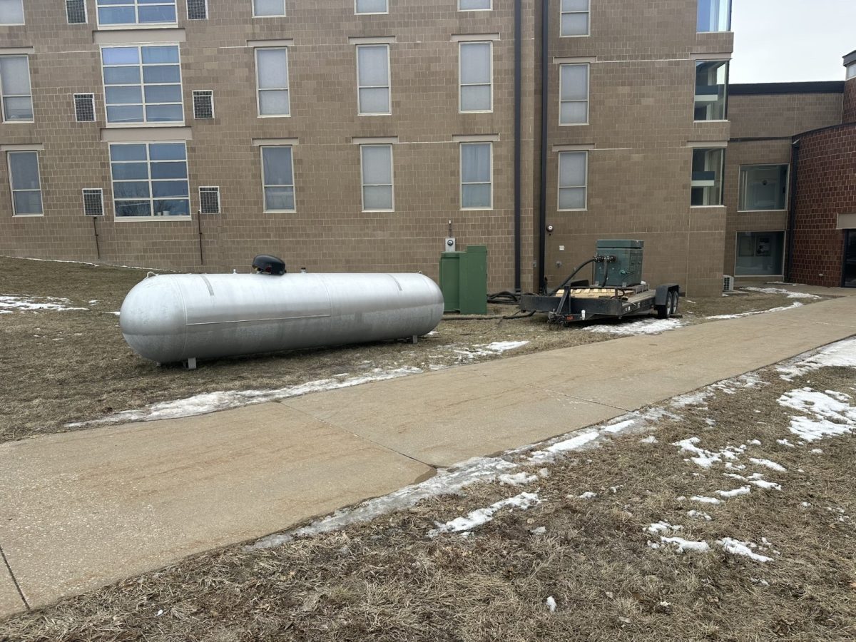 There is currently a temporary propane tank set up in place of the main water heater, but ROTH residents claim it is not working as well as they would hope.