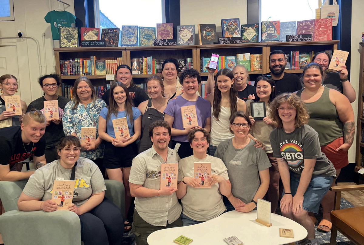 Community members and Coalition volunteers at one of their recurring events, Frog and Toad's Book Club.