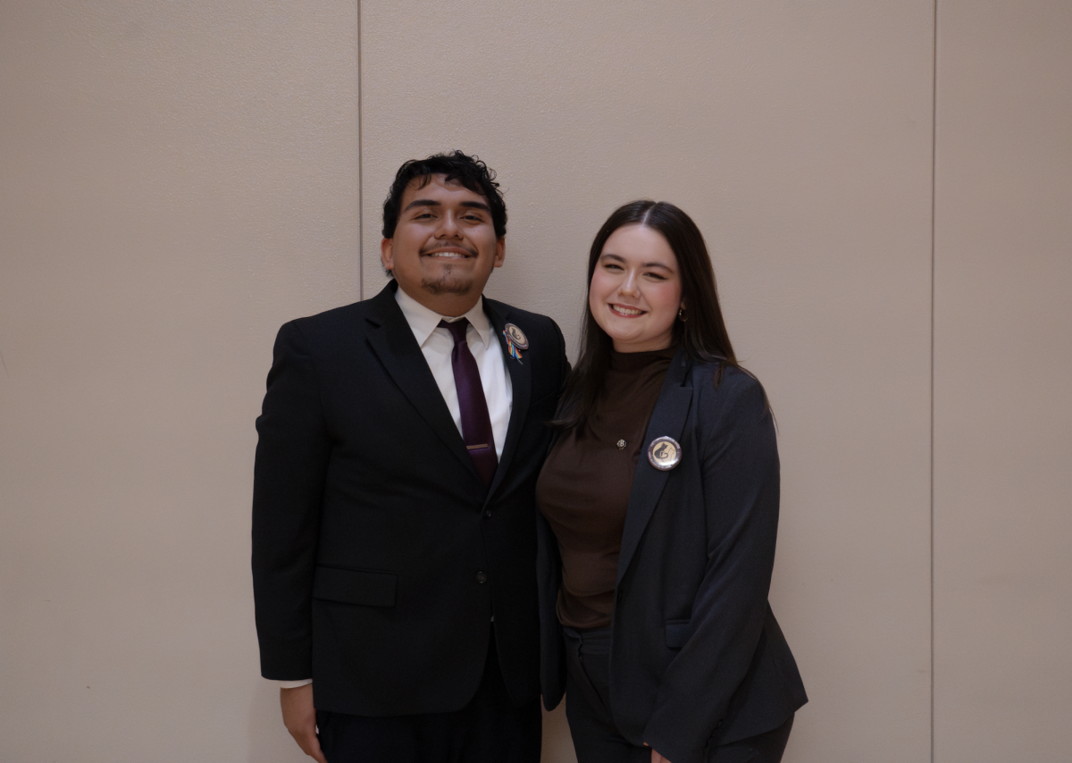 Gabriel Salazar and DeeDee Benton will be the president and vice president of the Northern Iowa Student Government for the 2026 - 2027 academic year.