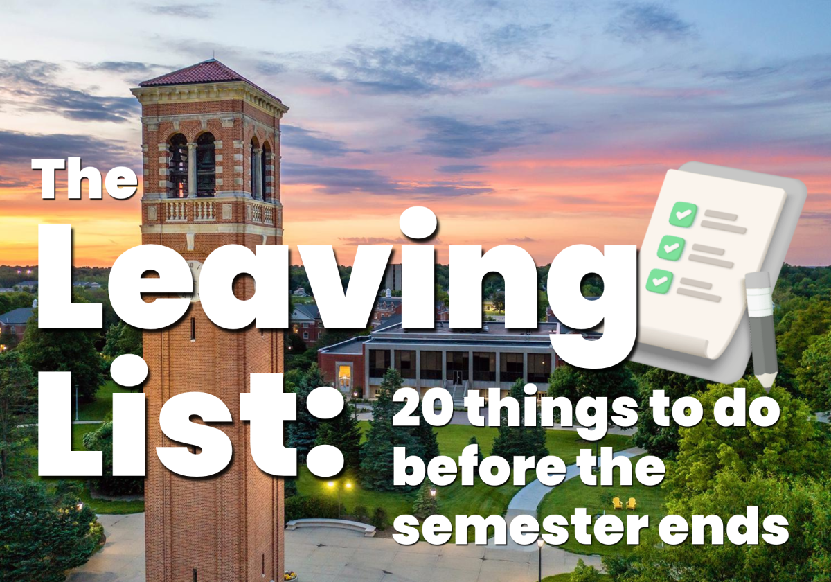 The Leaving List: 20 things to do before the semester ends