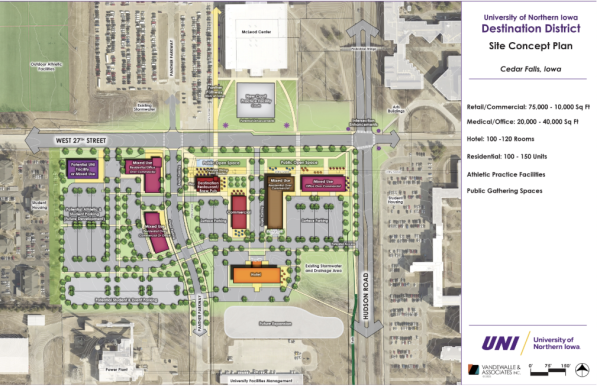A graphic from the online survey shows the concept plan for the new Panther District that does not currently have a starting date for construction.